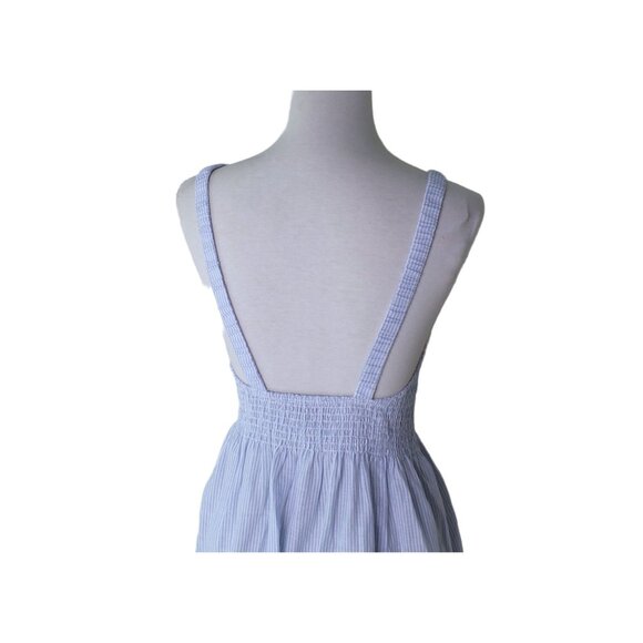 🆕J CREW Smocked Beach Dress Blue Stripe Cotton X-Small #BF192 - Picture 9 of 10